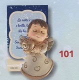 イタリア　ご降誕マグネット　 FBNATALE1100-101   小屋とキリスト降誕の場面を描いたマグネット　７×７センチ