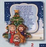 イタリア　ご降誕マグネット　 FBNATALE1100-2   ツリーとキリスト降誕の場面を描いたマグネット　７×７センチ