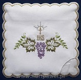 EU　HLCR120-103  教会典礼用　カリスリネン４点セット　ぶどう　Chalice's linen set　