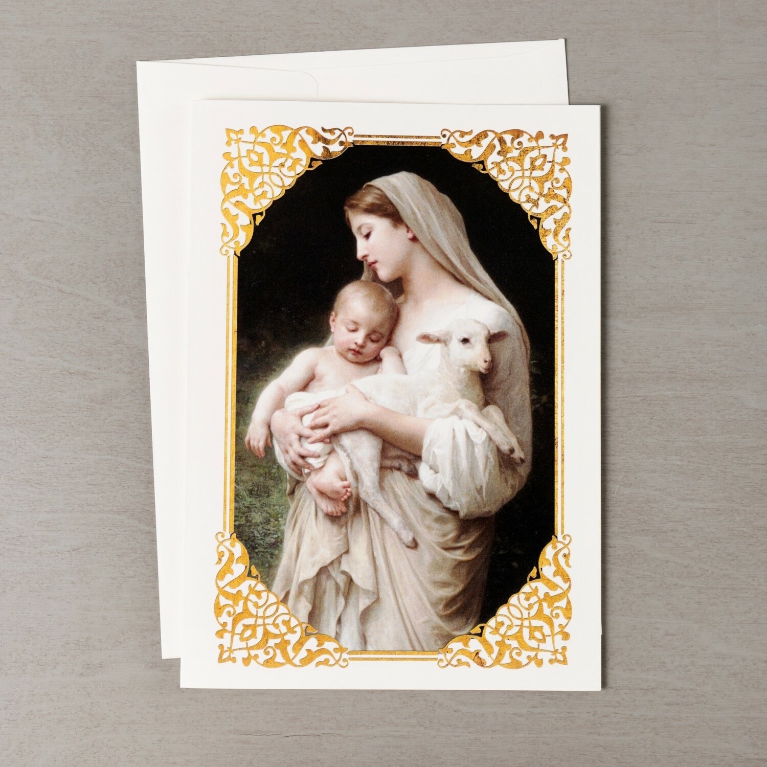 USA Catholic 　CC1230002　聖母子ひつじ　L'Innocenceカード   L'Innocence  Cards  カード１　封筒１