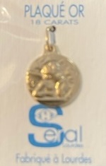 Seral　フランスルルド SER1423AP　　ヴァージン メダルメダイ　フランスルルド　ルルドグロッタ　１８KGF　３ミクロン　１５ｍｍ　0.91g