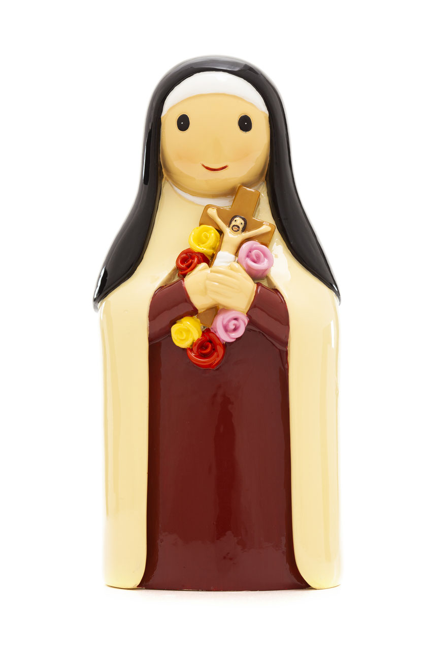 アメリカ　香港製　レジン　LDW  155266YX Saint Therese statue 聖テレジア　８センチ リジューの聖テレーズ、小さな花