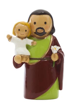 アメリカ　香港製　レジン　LDW　155265YX Saint Joseph statue 聖ヨゼフ　８センチ