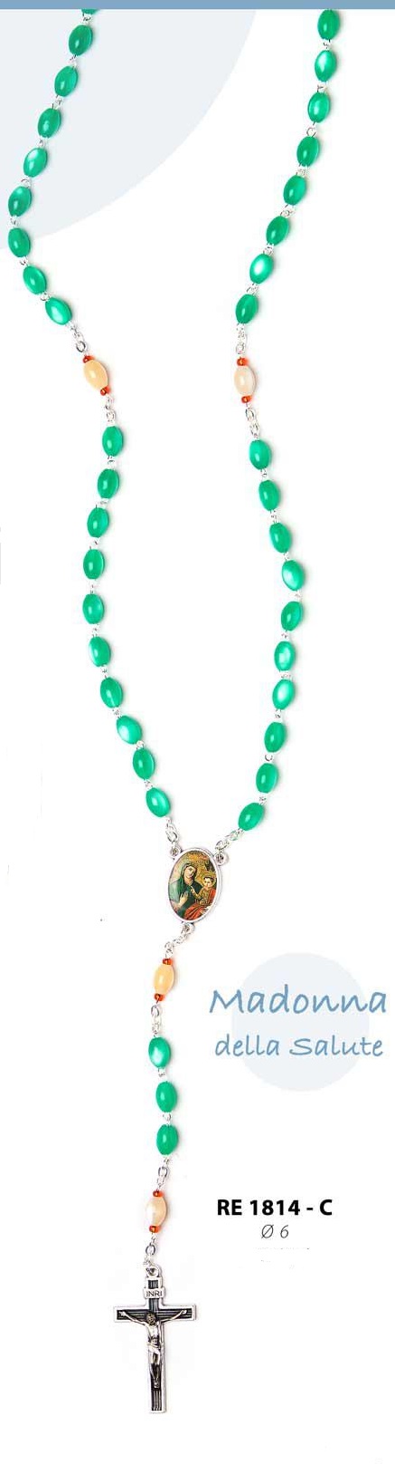 イタリア　RE1814-C　女性の健康の聖母　ロザリオ　ROSARIO MADONNA DELLA SALUTE MM.8,5X6