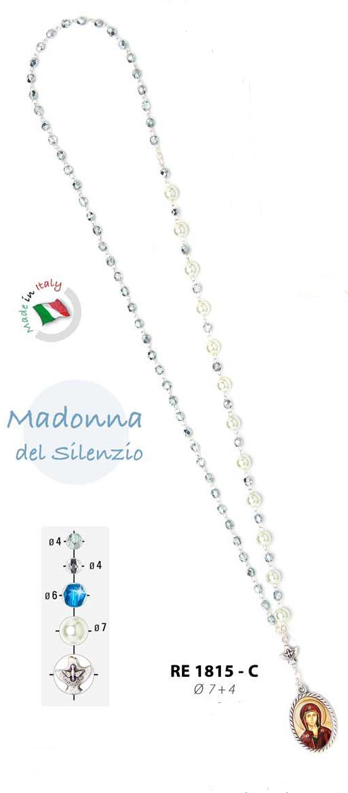 イタリア　RE1815-C　沈黙の聖母のチャプレット　ロザリオ　ROSARIO MADONNA DEL SILENZIO MM.4 E MM.7