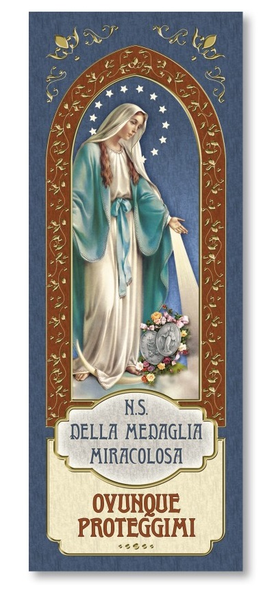 FRATELLI BONELLA　イタリア　金箔押紙のしおり   FB185-200　 奇跡のマドンナ  5.5 x 15 Cm　