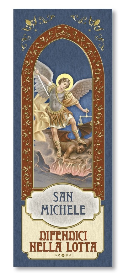 FRATELLI BONELLA　イタリア　金箔押紙のしおり   FB185-330　  大天使ミカエル   5.5 x 15 Cm　