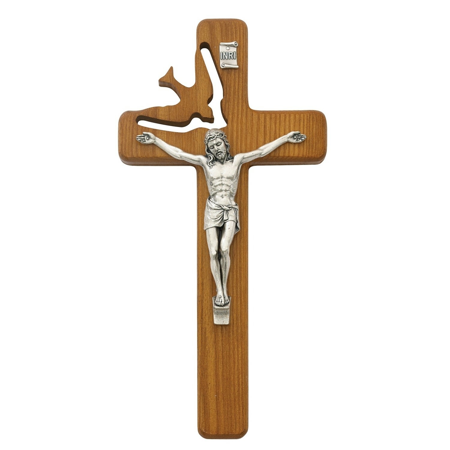 USA Catholic 　CC2006235　聖霊の木製の十字架-8インチ（２０センチ）