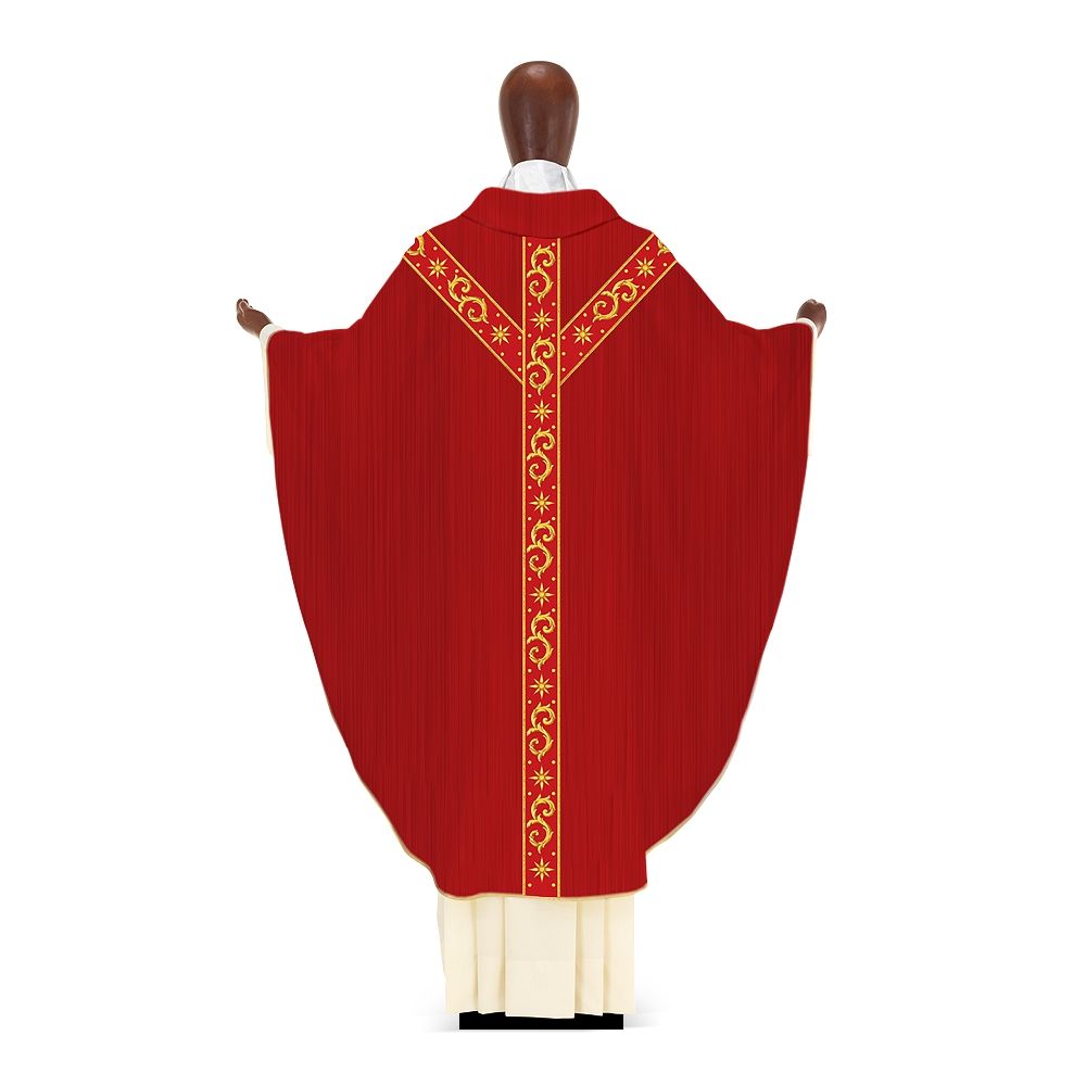 教会住所または寄進者宅のみお届け　イタリア  DESTA社  DBAROQUE226R　Chasuble 226 カズラ　 赤