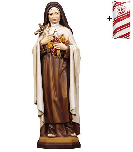 ULPE WOOD ART 　イタリア　木彫　幼きイエズス（リジュー）の聖テレサ　ST. THERESE OF LISIEUX + GIFT BOX　２３センチ　 UP236000B23