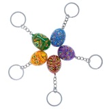 Best Pysanky 　 py5052　 ウクライナのイースターエッグピサンキ キーホルダー　５個セット　Set of 5 Wooden Ukrainian Pysanky Easter Egg Key Chains