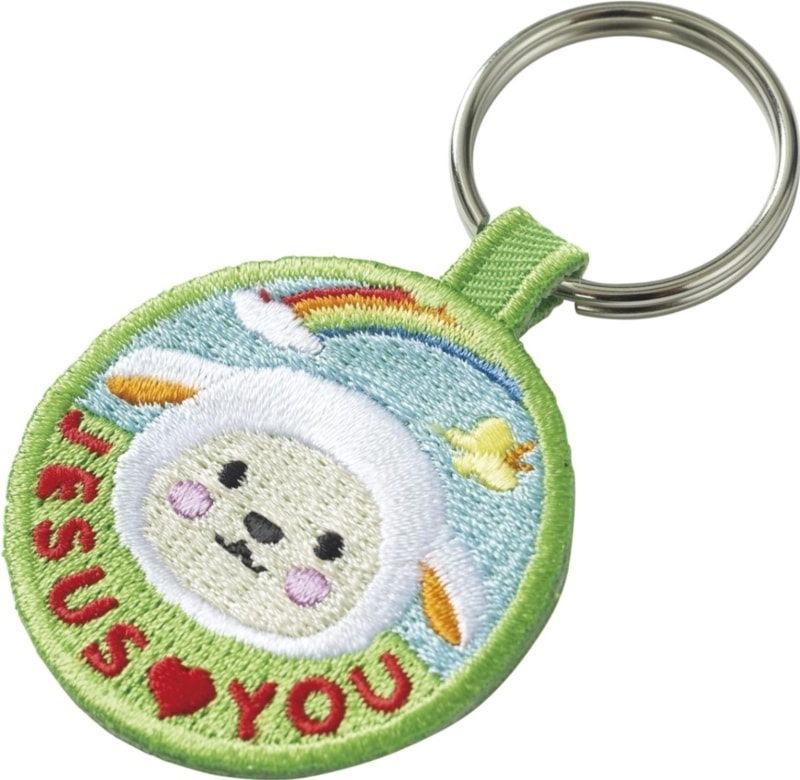 いのちのことば社　LC55795　 刺繍キーホルダー　ひつじ