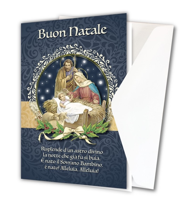 FRATELLI BONELLA　イタリア　封筒つきご絵カード　FB643-1   封筒付き金箔押 クリスマスカード