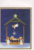Caspari　英語　クリスマスカード　定型小型　天使の祝福　84088