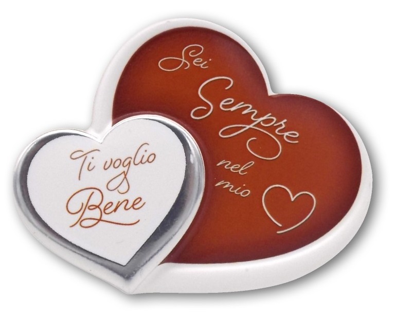 FRATELLI BONELLA　イタリア　FB857-1  「I LOVE YOU」の文字が入った赤い磁気ハート　ギフトボックス入り