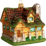 ポーランドガラス細工　　IMPULS　  A2059S　Log Cabin (summer scene) コテージ