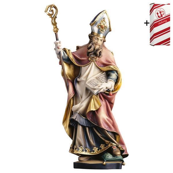 ULPE WOOD ART　イタリア　木彫　ビショップ　１５センチ　ST. BISHOP WITH BOOK + GIFT BOX　UP295000B15