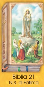 イタリア　紙カード金箔押　聖書型　紙裏白　ご絵　CRBibLia21 ファティマの聖母　　１２．５×７．５センチ　高級紙裏白
