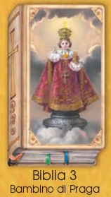 イタリア　紙カード金箔押　聖書型　紙裏白　ご絵　CRBibLia3 　サントニーニョ　１２．５×７．５センチ　高級紙裏白