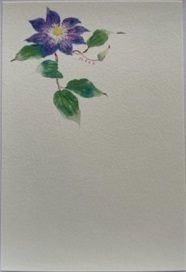 東京カルメル会　ポストカード　CA055　季節の花　クレマチス　ハガキ　１枚