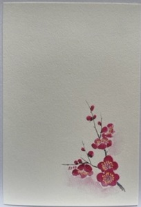 東京カルメル会　ポストカード　CA057　季節の花　紅梅　ハガキ　１枚