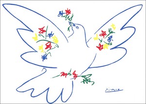 ポストカード アート ピカソ「若者を祝う鳩」105×148mm 名画 郵便はがき 2026新作