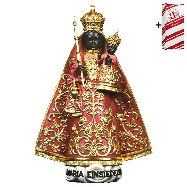 ULPE WOOD ART　イタリア　木彫　アインジーデルンの聖母子　１２センチ 赤　OUR LADY OF EINSIEDELN + GIFT BOX　UP078000B12R
