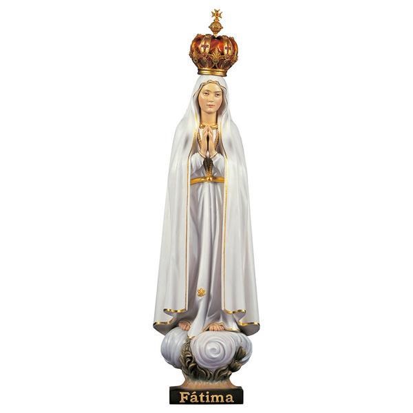 ULPE WOOD ART　イタリア　木彫　　王冠のファティマの聖母　１３．５　OUR LADY OF FATIMA PILGRIM WITH CROWN　UP070140_135