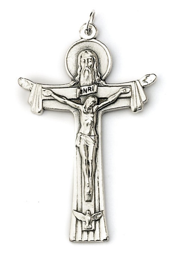 一般不可　転売不可　LALG452　 イタリア　メダイ　三位一体クロス５．５センチ　Triennium cross, met.oxidised, large G TRIE G, size cm. 5.5