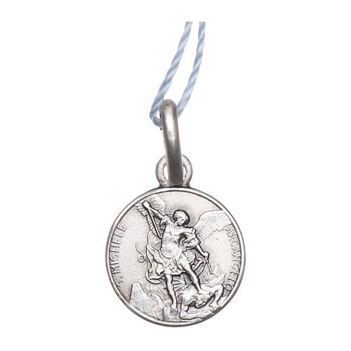 イタリア　HAGI004119　大天使ミカエルのシルバー925　ミニペンダントトップ　Medaglia San Michele Arcangelo Argento 925 rodiata 10 mm