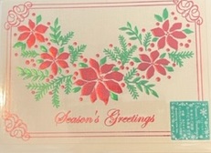 グリーティングライフ　NKHA108　クリスマスカード  白　クリスマスマニエールカード   カード１　封筒１