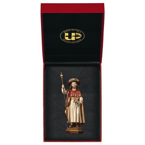 ULPE WOOD ART　イタリア　木彫   巡礼者聖ヤコブ　サンチャゴデコンポステーラ　ヤコブ　８センチ　ST. JAMES THE PILGRIM + CASE UP283000E8