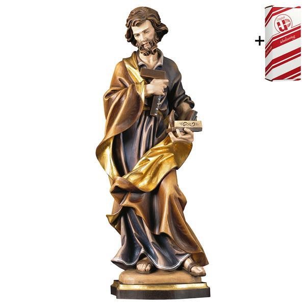 ULPE WOOD ART　イタリア　木彫　労働者聖ヨセフ　１０センチ　ST. JOSEPH THE WORKER + GIFT BOX 260000B10