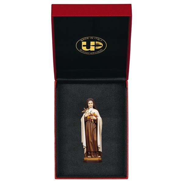 ULPE WOOD ART　イタリア　木彫  リジューの聖テレサ（幼きイエズスの聖テレサ）ST. THERESE OF LISIEUX + CASE　　８センチ　ケース付き　 UP236000E8