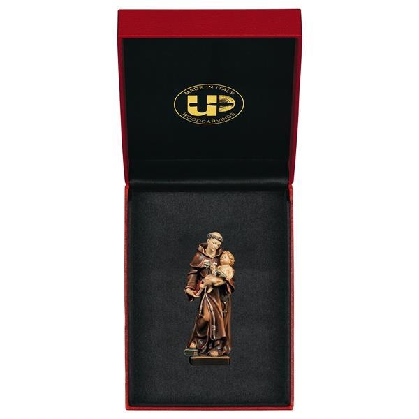 ULPE WOOD ART　イタリア　木彫  パドヴァの聖アントニオ　クラシックタイプ　１０センチ　ケース付きST. ANTHONY OF PADOVA CLASSIC + CASE　UP270001E10
