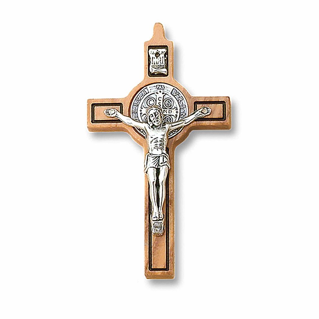一般不可　転売不可　イタリア　 LALPG200　プラ箱入り　木製聖ベネディクトクロス 　Cross, St. Benedict, olive wood, size cm.7.5x4.5 + box