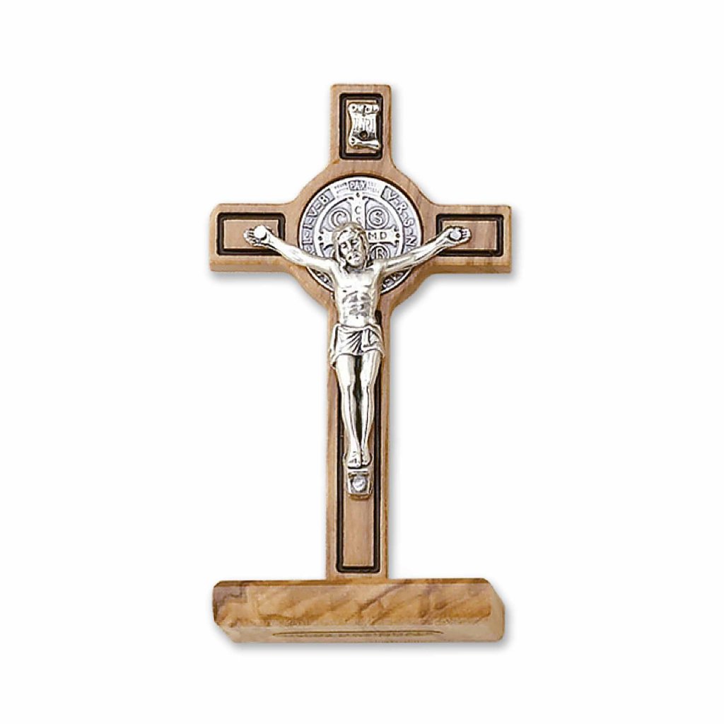 一般不可　転売不可　イタリア　 LALPG200B　卓上　木製聖ベネディクトクロス ７．５センチ　Cross, St. Benedict, olive wood, size cm.7.5x4.5