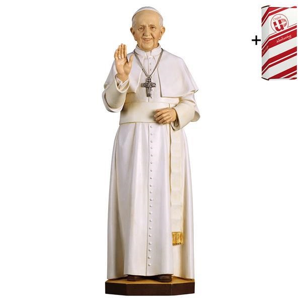 ULPE WOOD ART　イタリア　木彫　教皇フランシスコ　１２センチ　POPE FRANCIS + GIFT BOX UP203000B12