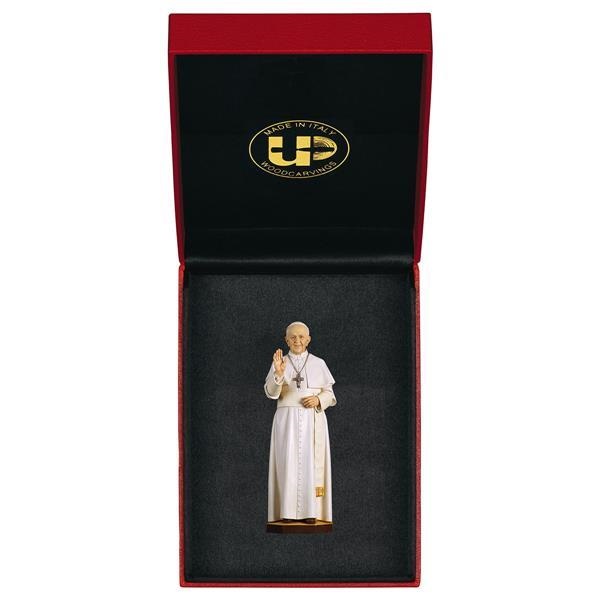 ULPE WOOD ART　イタリア　木彫　教皇フランシスコ　８センチ　POPE FRANCIS + CASE　UP203000E8