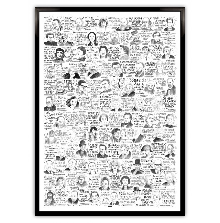 Officina D'Arte Torre　イタリア語　３０×４０センチ　名言ポスター　著名人　OAT01