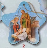 イタリア　 FBNATALE1385-2    キリスト降誕オーナメント　ブルーシリーズ
