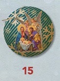 イタリア　 FBNATALE732-15　　ボール型のクリスマスオーナメント