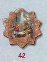 イタリア　 FBNATALE741-42　　ヴィンテージのクリスマスオーナメント