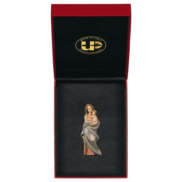 ULPE WOOD ART　イタリア　木彫    祝福の聖母子　６センチ　BLESSED MOTHER ORIENT + GIFT BOX　UP08000E6