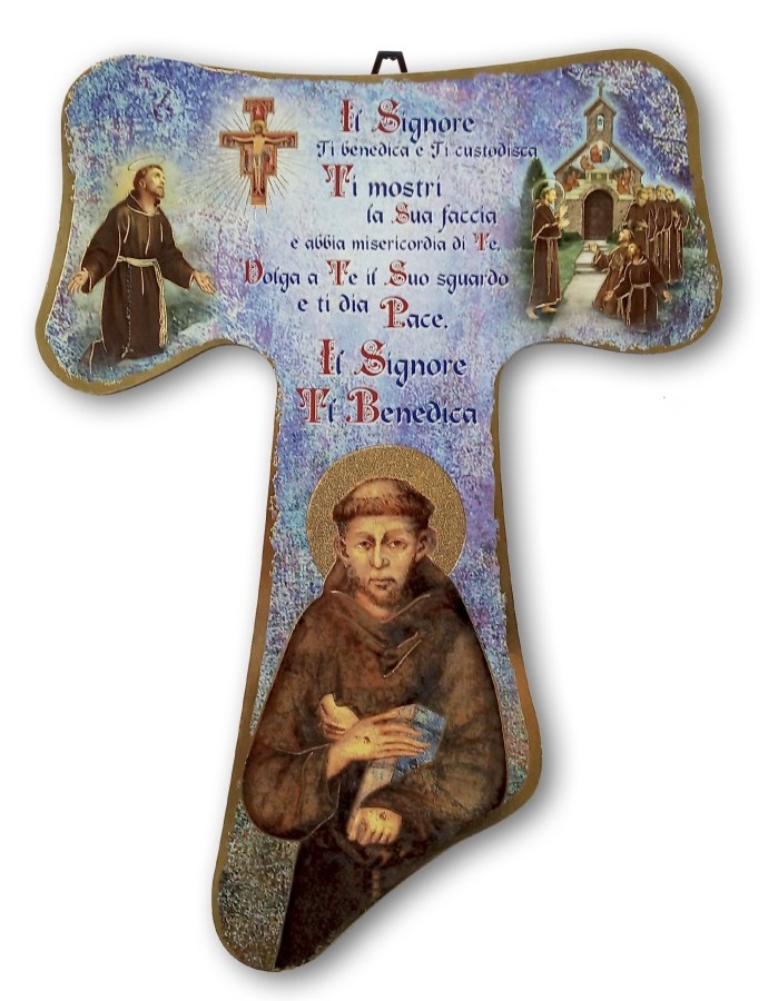 イタリア　イタリア　FB　ご絵クロス　１７×２３センチ　TAO-2　アッシジの聖フランシスコ　タウクロス　