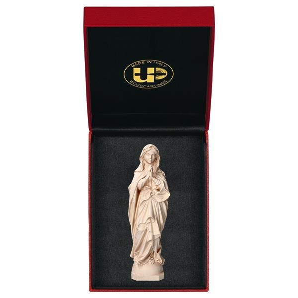 ULPE WOOD ART　イタリア　木彫   祈りの聖母　１０センチ　ナチュラル　ケース付き　IMMACULATE CONCEPTION + CASE　UP050000NE10