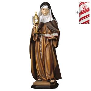 ULPE WOOD ART　イタリア　木彫　アッシジの聖キアラ　チボリウム　ST. CLARE OF ASSISI WITH CIBORIUM + GIFT BOX　２３センチ　UP238102B