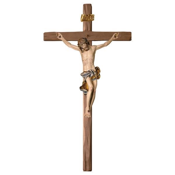 ULPE WOOD ART　イタリア　木彫　バロッククロス　衣装グレー　　CRUCIFIX BAROQUE CROSS STRAIGHTクロス　２３×１２　高さ４センチ　UP420000CB23124G