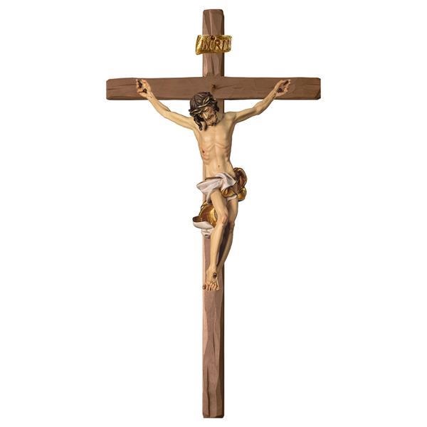 ULPE WOOD ART　イタリア　木彫　バロッククロス　衣装ホワイト　　CRUCIFIX BAROQUE CROSS STRAIGHTクロス　２９×１５　高さ５センチ　UP420000CB2915W