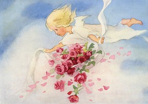 ポストカード アート ウェーバー「バラの天使」